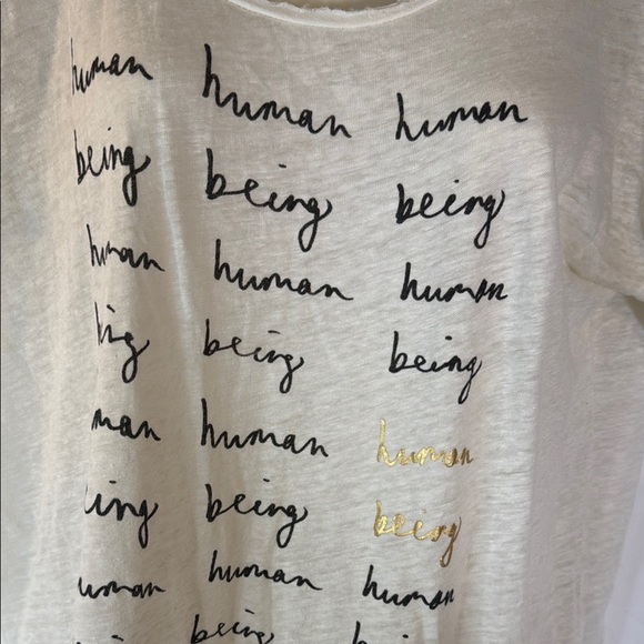 J. Crew Cream Graphic Relaxed T-Shirt - Picture 7 of 8